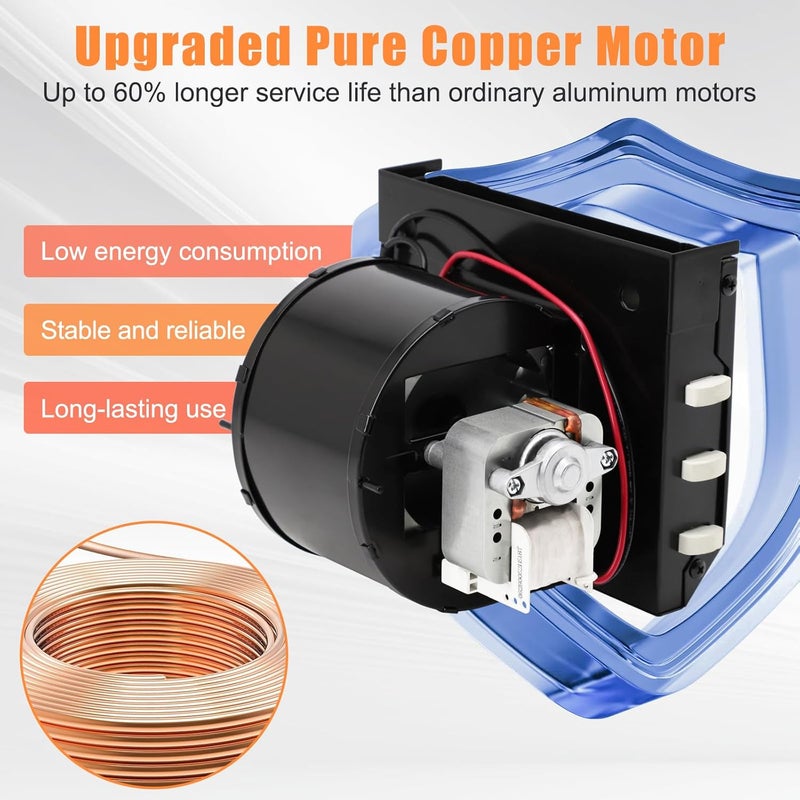 Criditpid S97017063 Heater Motor Assembly Replacement for Broan NuTone 655, 656, 658, 659, 655-C, 655-B, 655-A, 655F, 695, 695-B, 695-D, HFL695 Blower Fan Bathroom Exhaust Fan Motor for NuTone Heater - Image 5